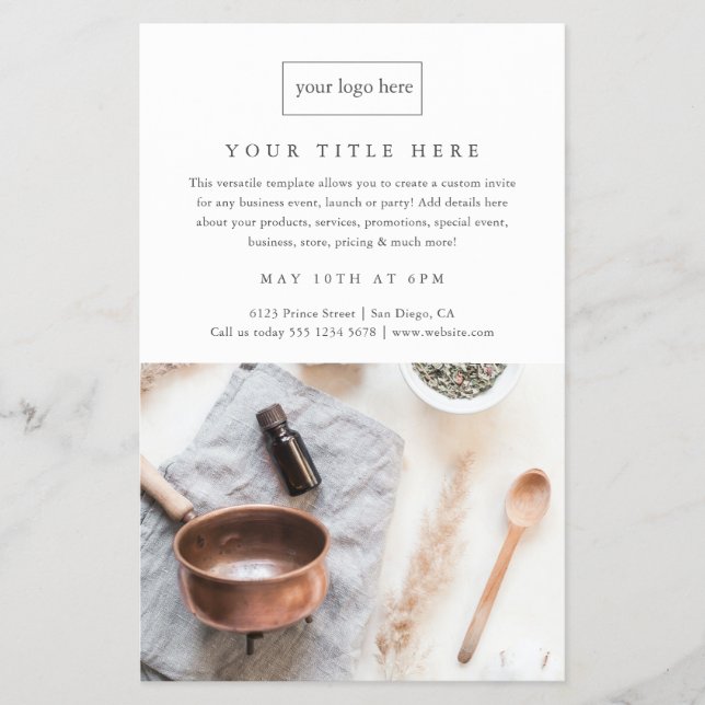 Flyer Foto profissional minimalista de eventos empresari (Frente)