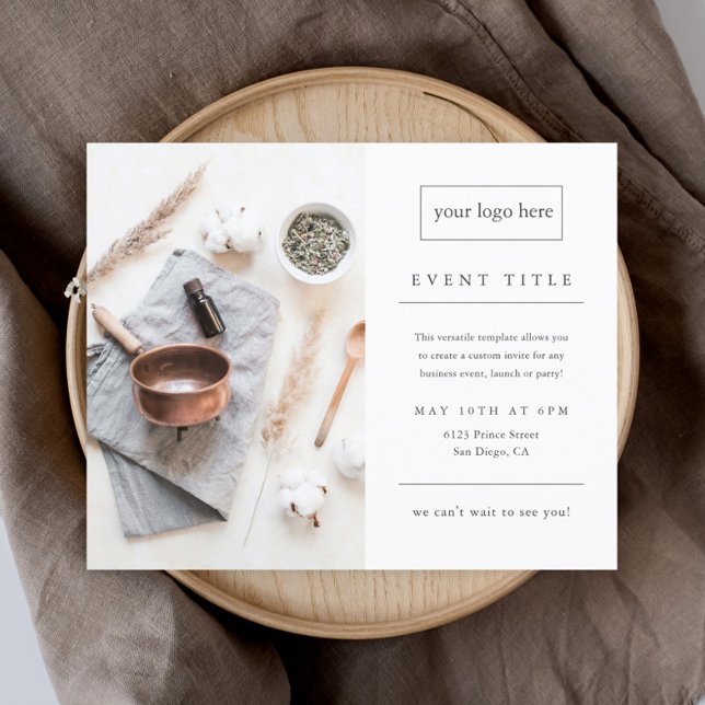 Flyer Foto profissional minimalista de eventos empresari (Minimal business event brochure flyer.)