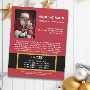 Flyer Foto promocional profissional de Papai Noel no Nat