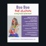 Flyer Fotografia Personalizada, Crianças Entertainer, Pa<br><div class="desc">Fotografia Personalizada,  Entretenimento De Crianças,  Folhetos De Publicidade De Palhaço Pela Loja De Cartão de visita.</div>