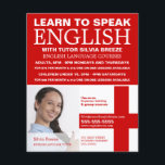 Flyer Fotografia Personalizada, Curso de Língua Inglesa<br><div class="desc">Fotografia Personalizada,  Folhetos De Publicidade Do Curso De Língua Inglesa Pela Loja De Cartão de visita.</div>