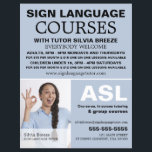 Flyer Fotografia Personalizada, Curso de Linguagem de Si<br><div class="desc">Fotografia Personalizada,  Curso De Idioma De Sinais Folhetos Publicitários Pela Loja De Cartão de visita.</div>