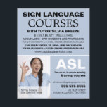 Flyer Fotografia Personalizada, Curso de Linguagem de Si<br><div class="desc">Fotografia Personalizada,  Curso De Idioma De Sinais Folhetos Publicitários Pela Loja De Cartão de visita.</div>