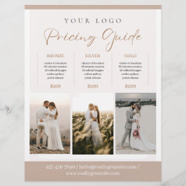 Flyer Fotógrafo Elegante E Minimalista Castanho