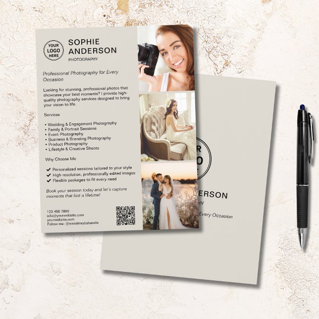 Flyer Fotógrafo Negócios de Fotografia Profissional  (Photographer Professional Photography Business Flyer)