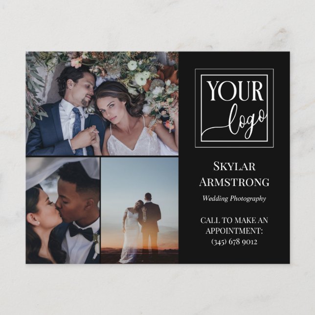 Flyer Fotógrafo profissional do logotipo de colagem de f (Frente)