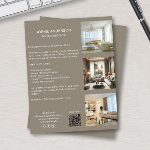 Flyer Fotos personalizadas Código QR Profissional de Míd