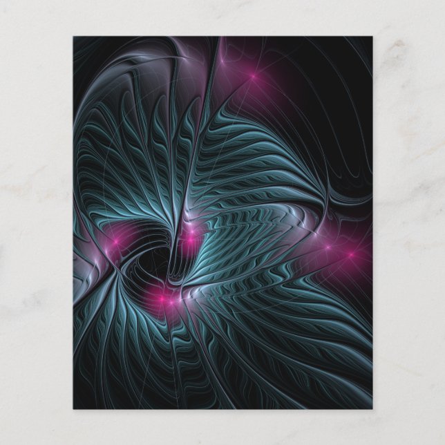 Flyer Fractal de Fantasia Colorida abstrato (Frente)