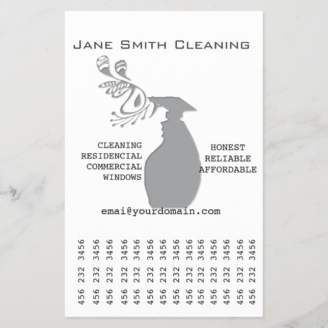 Flyer Frasco de Marketing para pulverização moderno (Verso)