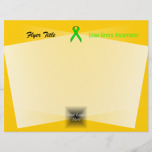 Flyer Friso Padrão do verde limão por Kenneth Yoncich