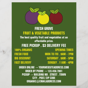 Flyer Frutas Ameixas, Publicidade de Frutarias