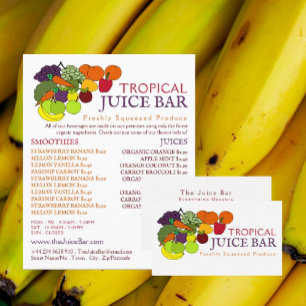 Flyer Frutas & Legumes, Publicidade de Barra de Suco