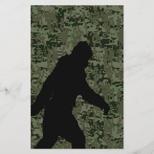 Flyer Fui Squatchin Em Camuflagem Digital Verde Oliva (Frente)