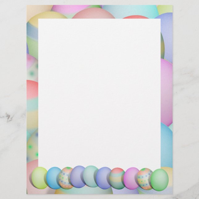 Flyer Fundo de Ovos de Páscoa Coloridos (Frente)