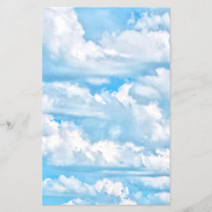 Flyer Fundo ensolarado feliz festivo das nuvens