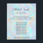 Flyer fundo opal de pedra<br><div class="desc">folheto de maquiagem profissional do salão de beleza</div>