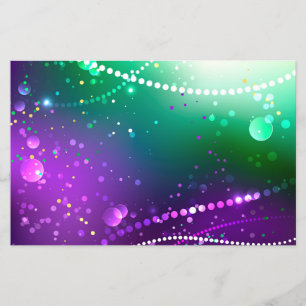 Flyer Fundo roxo festivo do Mardi Gras