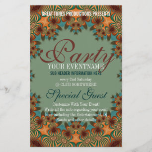 Flyer Funky Earthy Moderno Partido Social Pronto Para Fa