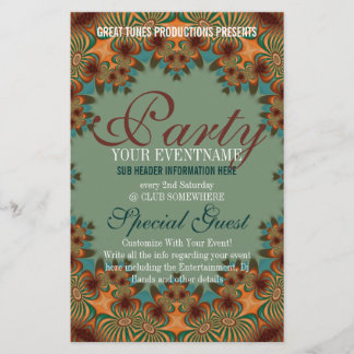 Flyer Funky Earthy Moderno Partido Social Pronto Para Fa