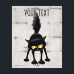 Flyer Funny Fierce Black Cat Cartoon<br><div class="desc">Funny Fierce Black Cat Cartoon Character looking menacing. Original Vector Art Design © BluedarkArt TheChameleonArt.</div>