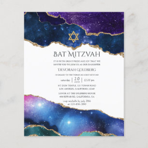 Flyer Galaxy Agate Bat Mitzvah Convite