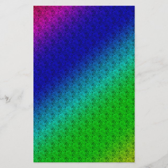 Flyer Gamas e Flores de Diagonal Coloridas (Frente)