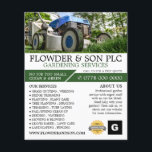 Flyer Garden Lawn-Mower, Garden Service, Horticulturista<br><div class="desc">Garden Lawn-Mower,  Garden Service,  Horticulturista Advertising Flyer pela Loja de Cartão de visita.</div>