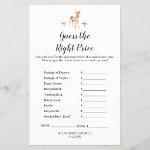 Flyer Garota Da Água Veada Branca Adivinha O Preço Cer