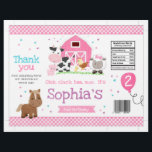 Flyer Garota de Barnyard Festa de aniversário<br><div class="desc">Este invólucro de "Chip Bag" "Pink Gingham Barnyard" é o favor perfeito do partido ou peça de decoração! Você também pode montá-lo e enchê-lo com chips, doces, ou até brinquedos! O texto é totalmente personalizável para que possa ser personalizado por você, o que o torna adequado para qualquer evento, como...</div>