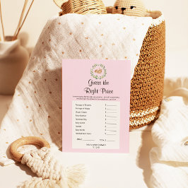 Flyer Garota De Veado Que Dorme Floral Adivinha O Preço