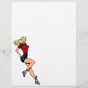 Flyer Garota Glamourosa Vintage ao Lado, Loira Explosiva