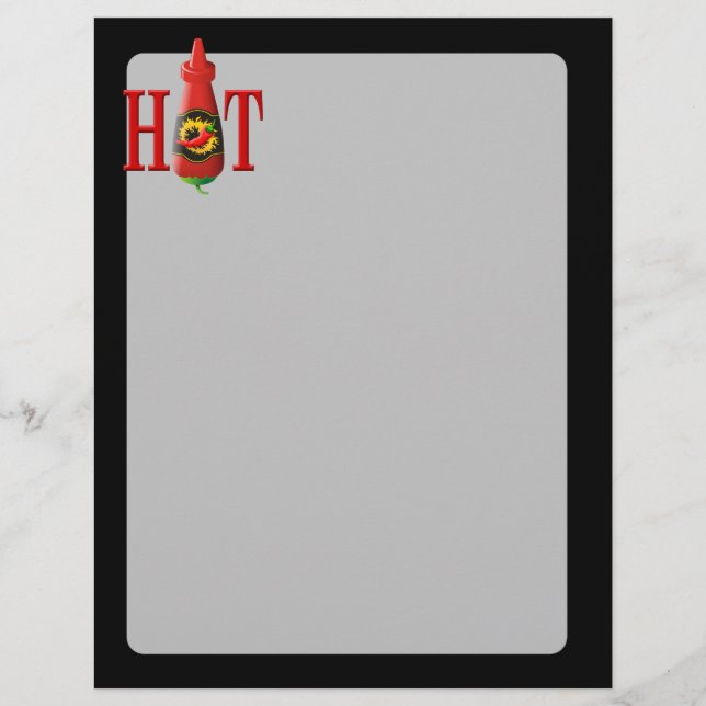 Flyer Garrafa de molho quente (Frente)