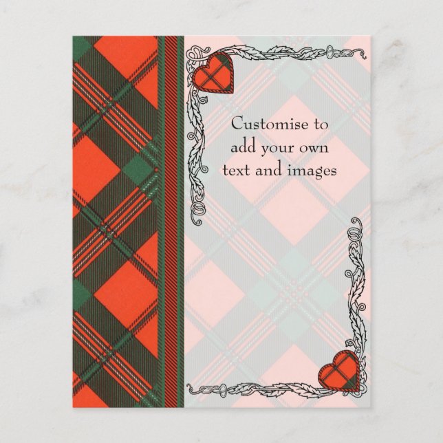 Flyer Geddes clan Xadrez Scottish kilt tartan (Frente)