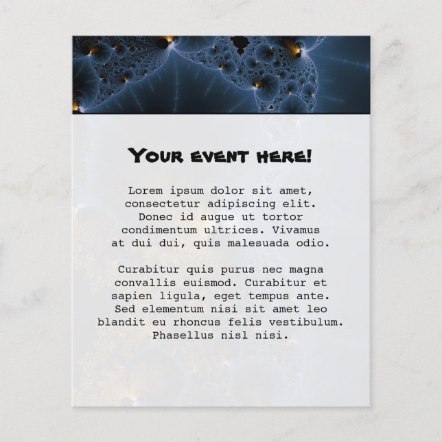 Flyer Geleias de deriva - Arte fractal (Frente)