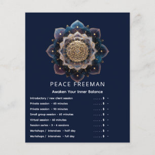 Flyer Geometria da Semente Estelar Design de Mandala