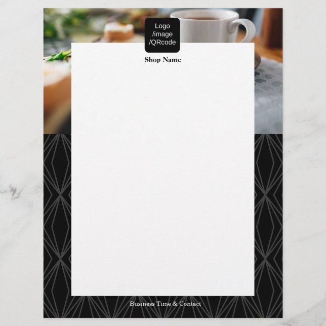 Flyer Geometria Moderna Preto (Frente)