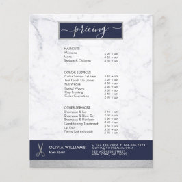 Flyer Geométrico Chic Tesoura Prateada Máquina de Cabelo