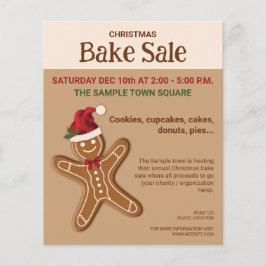 Flyer Gingerbird Cookie Assar de Natal Venda