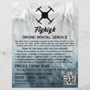 Flyer Glacier Drone Silhouette, Drone Rental Company