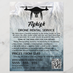 Flyer Glacier Drone Silhouette, Drone Rental Company
