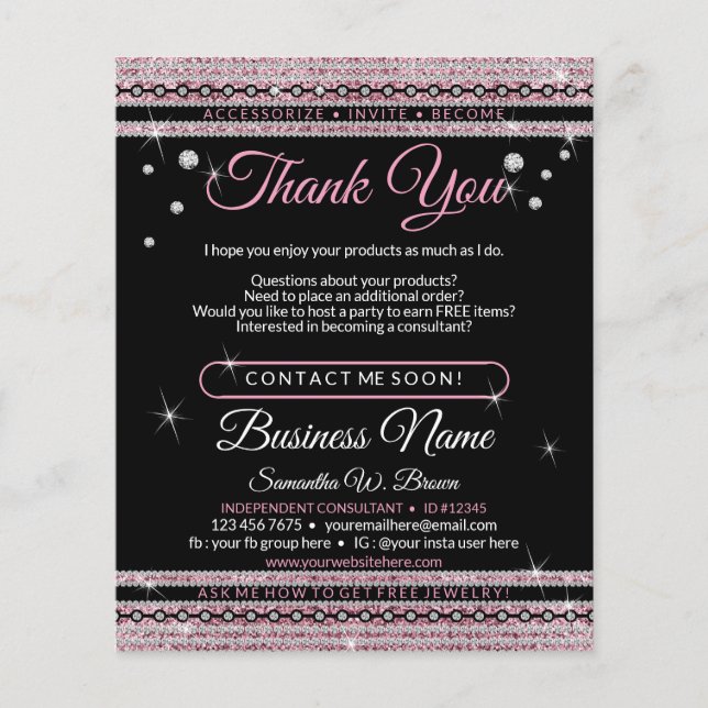 Flyer Glitter Obrigado (Frente)