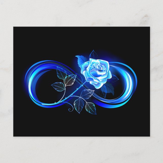 Flyer Glowing infinity with blue rose (Frente)
