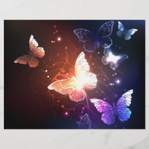 Flyer Glowing Night Butterflies