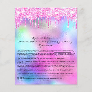 Flyer Gotejamentos cor-de-rosa da renúncia da