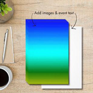 Flyer Gradação Azul e Verde do Mar e do Céu