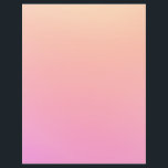 Flyer Gradiente de pêssego e rosa<br><div class="desc">Pêssego brilhante e cor cor cor-de-rosa.</div>
