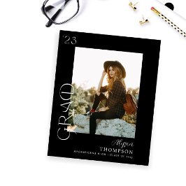 Flyer Graduação de Fotos do FORMANDO Moderno de Orçament