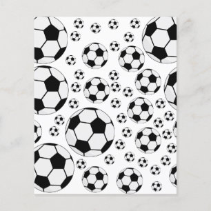 Flyer Gráfico de Bola de Futebol Clássico Fã de Esportes