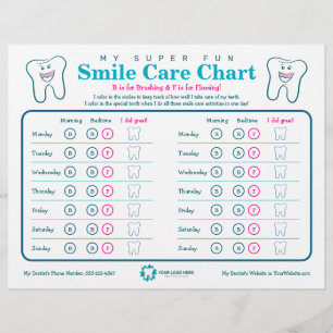 Flyer Gráfico de Cuidados com Sorriso de Alojoas para Cr