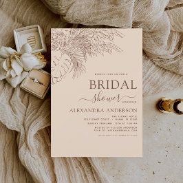 Flyer Grama de Pampas Minimalista do Chá de panela Orçam